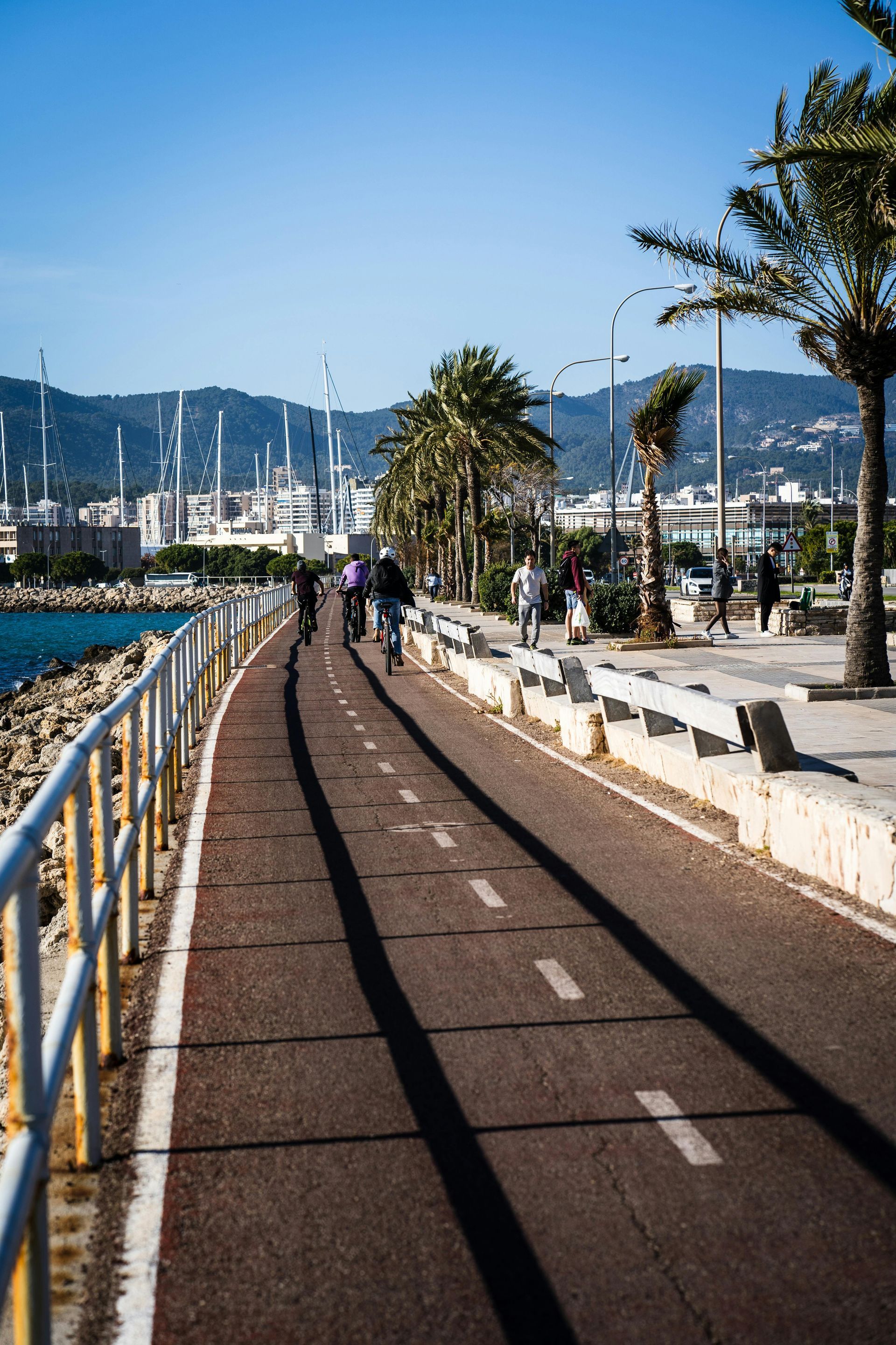 Palma De Mallorca hiking and biking street